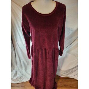 Vtge Alyssa Brooke II‎ Size 1X Burgandy Red Modest Velvet Dress